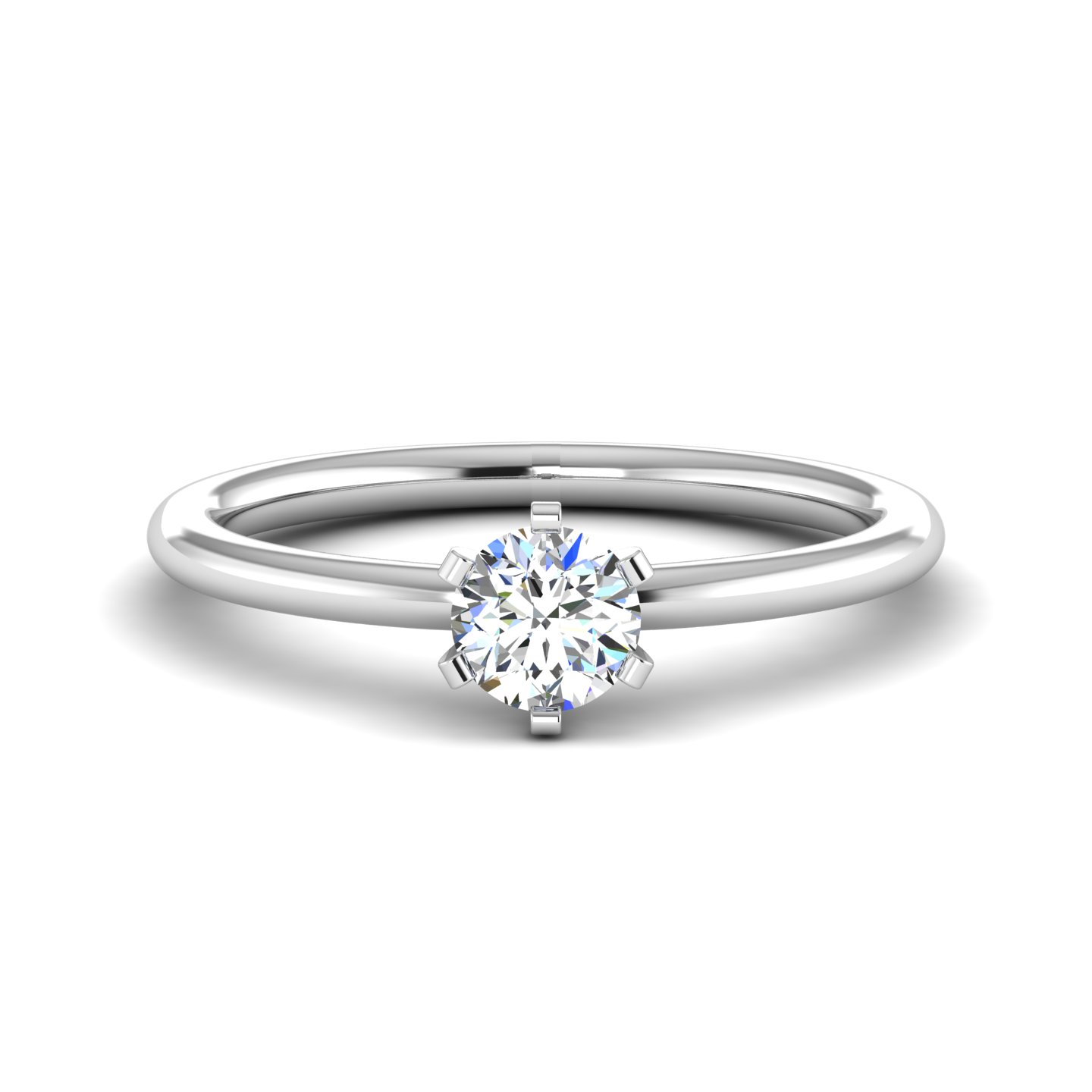 Genevieve 6 Prong Solitaire Engagement Ring